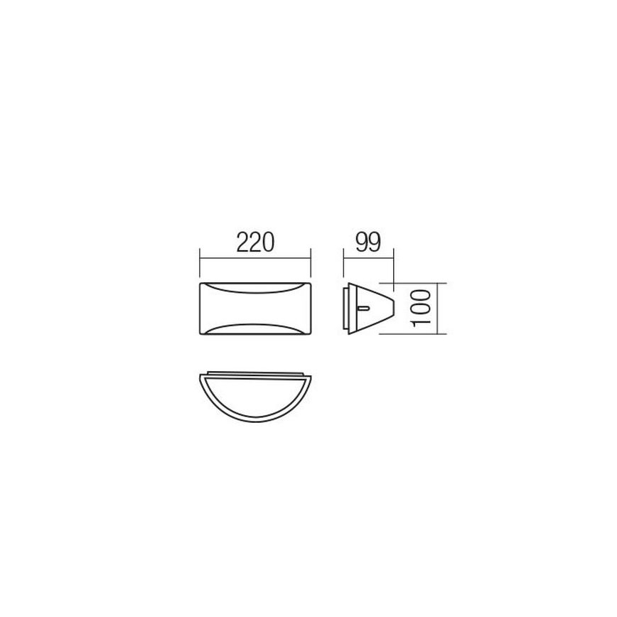 Redo 90191 - Вуличний світлодіодний настінний світильник SCUDO LED/10W/230V 3000K IP54 антрацит