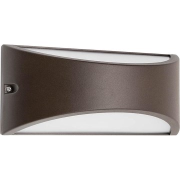 Redo 90192 - Вуличний світлодіодний настінний світильник SCUDO LED/10W/230V 3000K IP54 коричневий