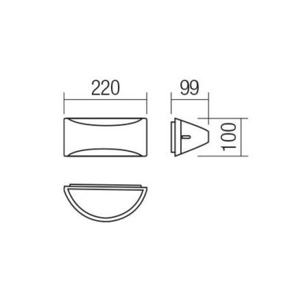 Redo 90192 - Вуличний світлодіодний настінний світильник SCUDO LED/10W/230V 3000K IP54 коричневий
