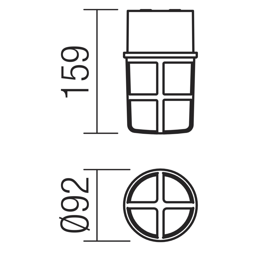 Redo 90194 - Вуличний точковий світильник TRITON 1xE27/28W/230V IP54 мідний