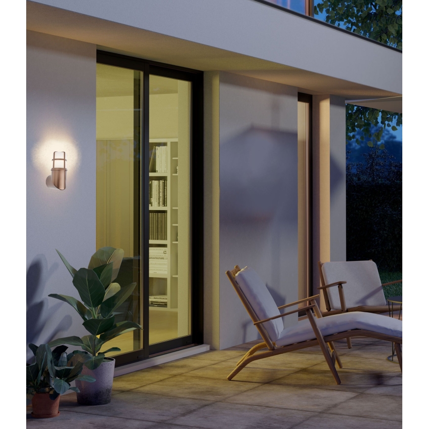 Redo 90197 - Уличный настенный светильник TRITON 1xE27/28W/230V IP54 медь