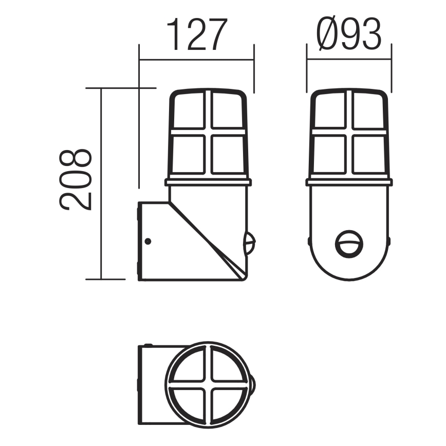 Redo 90201 - Уличный светильник с датчиком TRITON 1xE27/28W/230V IP54 черный