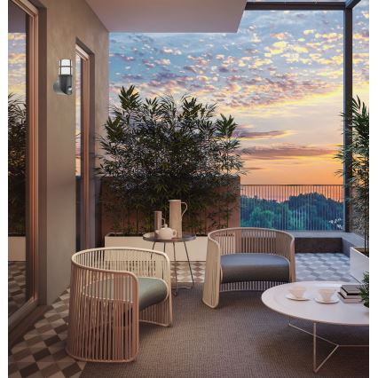 Redo 90201 - Вуличний світильник з датчиком TRITON 1xE27/28W/230V IP54 чорний