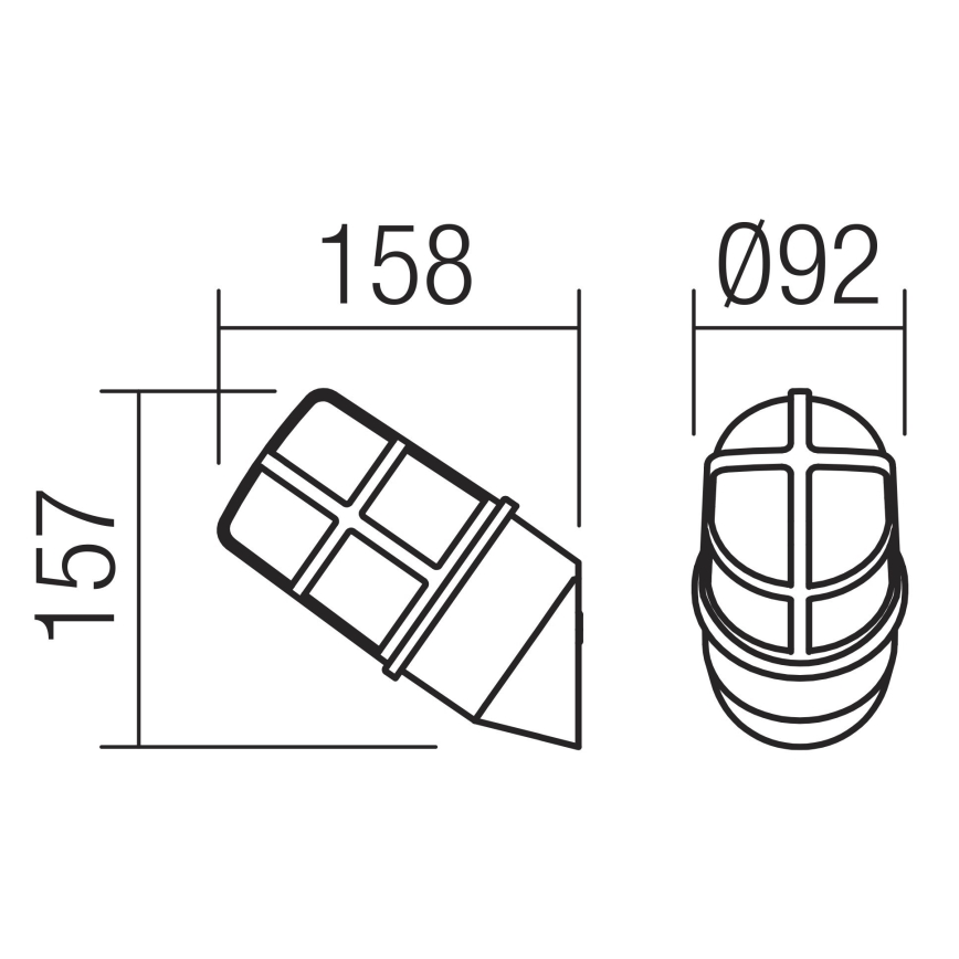 Redo 90203 - Уличный настенный светильник TRITON 1xE27/28W/230V IP54 медный