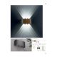 Redo 90226 - Уличный светодиодный настенный светильник FABO LED/6W/230V 3000K IP54 серый