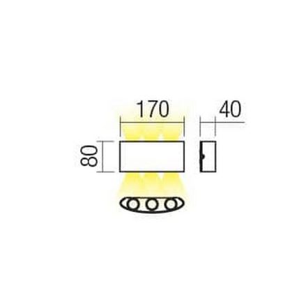 Redo 90226 - Вуличний світлодіодний настінний світильник FABO LED/6W/230V 3000K IP54 сірий