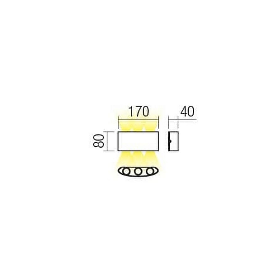 Redo 90226 - Вуличний світлодіодний настінний світильник FABO LED/6W/230V 3000K IP54 сірий