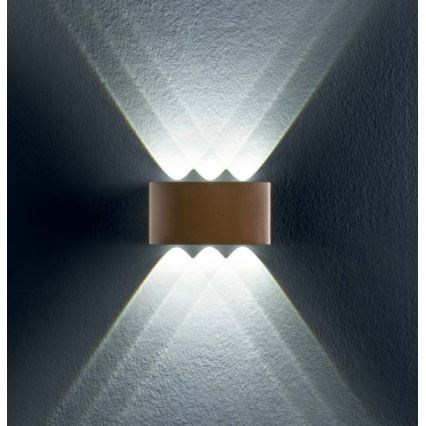 Redo 90227 - Вуличний світлодіодний настінний світильник FABO LED/6W/230V 3000K IP54 коричневий