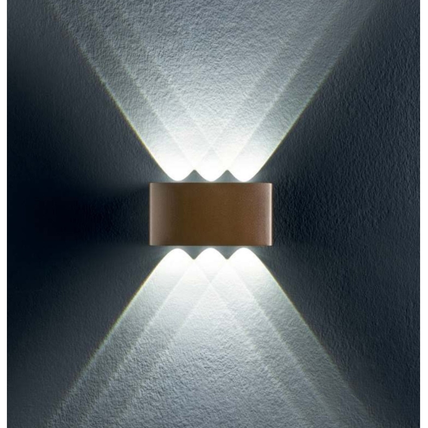Redo 90227 - Вуличний світлодіодний настінний світильник FABO LED/6W/230V 3000K IP54 коричневий