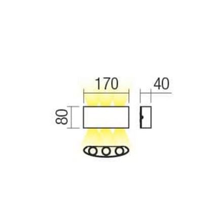 Redo 90227 - Вуличний світлодіодний настінний світильник FABO LED/6W/230V 3000K IP54 коричневий