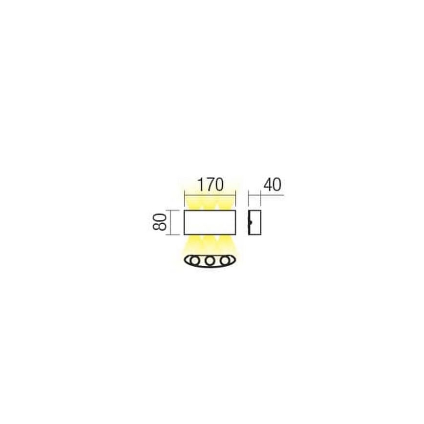 Redo 90227 - Вуличний світлодіодний настінний світильник FABO LED/6W/230V 3000K IP54 коричневий