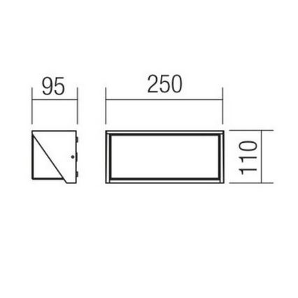 Redo 90239 - Вуличний світлодіодний настінний світильник SPECTRA LED/16W/230V 3000K IP54 коричневий