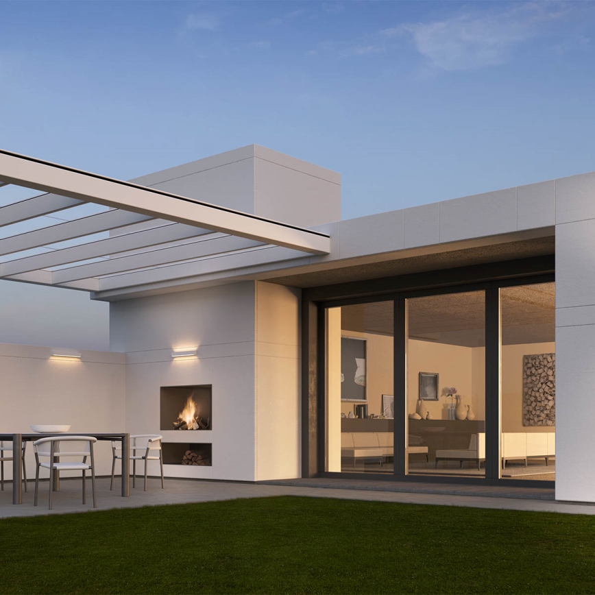 Redo 90259 - уличный настенный светильник AROOS LED/21W/230V 3000K IP65 белый