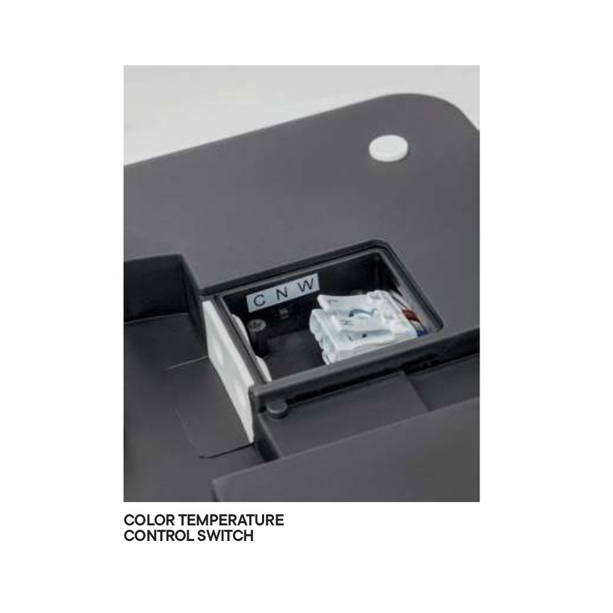 Redo 90288 - Светодиодный уличный потолочный светильник ISOLA LED/24W/230V 26x26 см 3000/4000/6500K IP54 антрацит