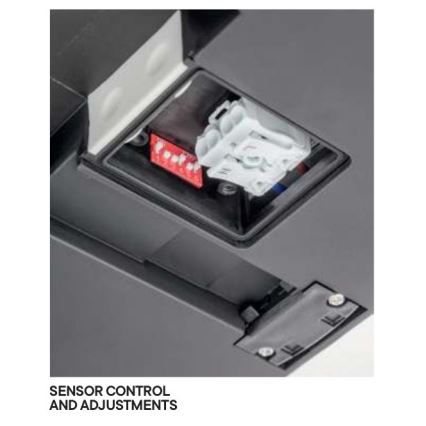 Redo 90292 - Светодиодный уличный потолочный светильник с датчиком ISOLA LED/24W/230V 26x26 см 3000/4000/6500K IP54 антрацит