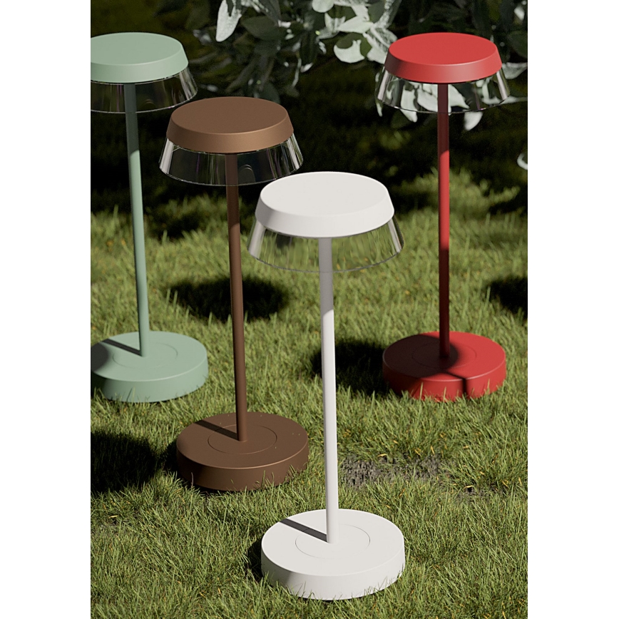 Redo 90311- Світлодіодна димована сенсорна настільна лампа ILUNA LED/2,5W/5V 2700-3000K 3000 mAh IP65 червона