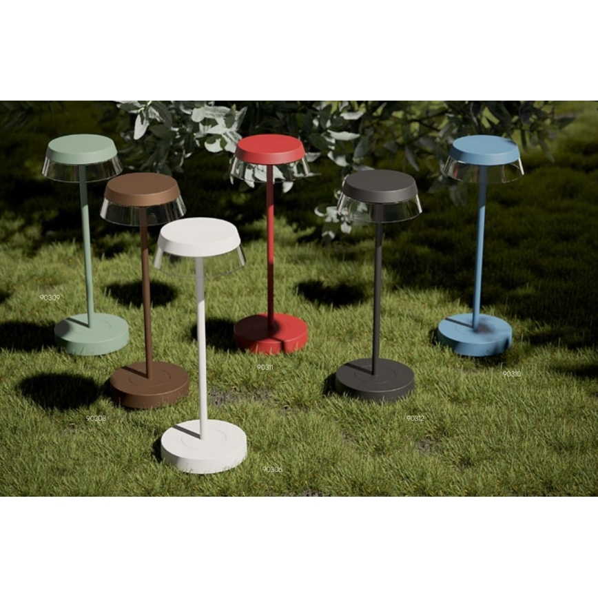 Redo 90311- Світлодіодна димована сенсорна настільна лампа ILUNA LED/2,5W/5V 2700-3000K 3000 mAh IP65 червона