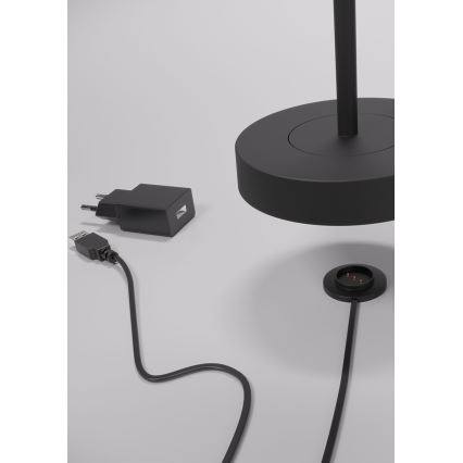Redo 90312 - Светодиодная сенсорная настольная лампа с регулированием яркости ILUNA LED/2,5W/5V 2700-3000K 3000 mAh IP65 черный