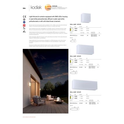 Redo 90320 - Уличный светодиодный настенный светильник KODIAK LED/5W/230V IP65 белый