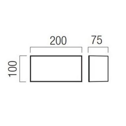 Redo 90325 - LED наружный настенный светильник KODIAK, 8 Вт, 230 В, 4000 К, 20 см, IP65, белый