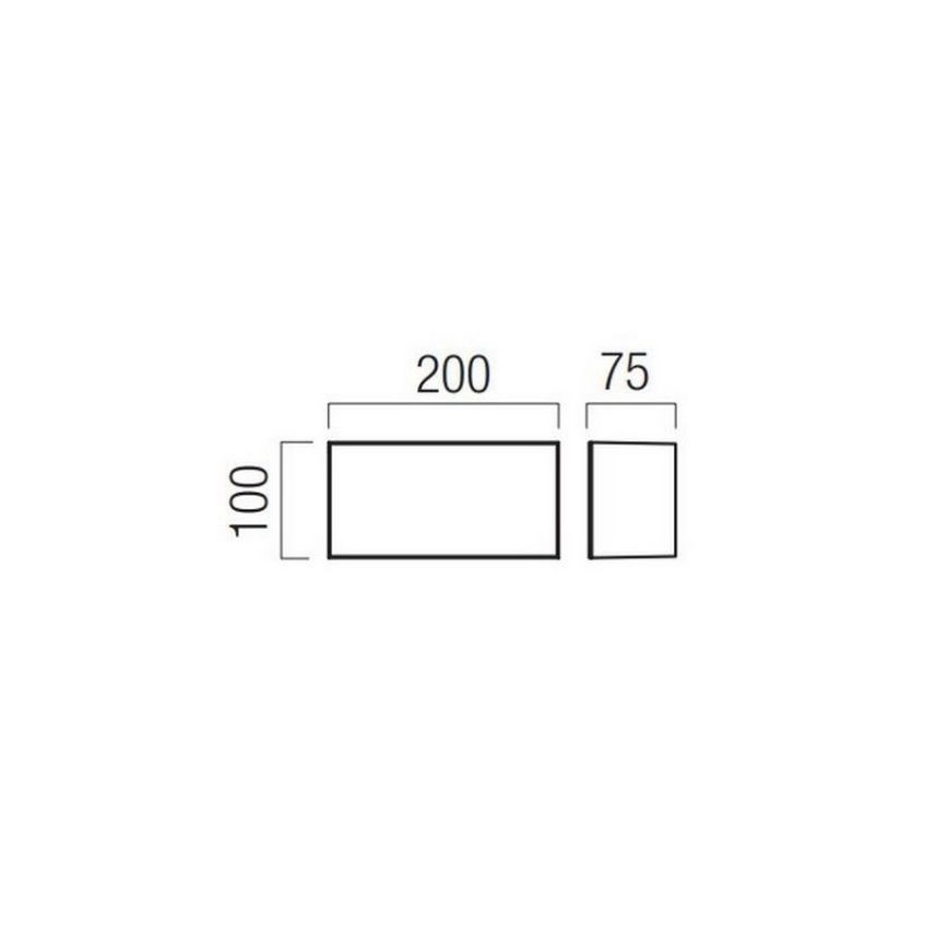 Redo 90326 - Уличный светодиодный настенный светильник KODIAK LED/8W/230V IP65 белый/черный