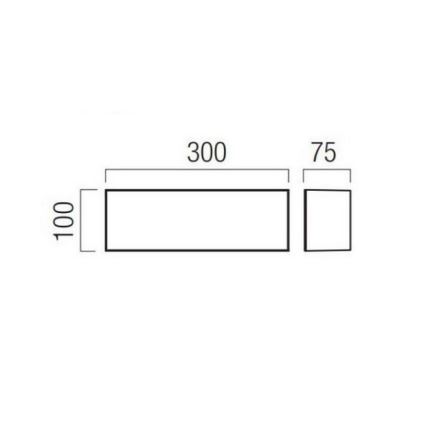 Redo 90329 - зовнішній настінний світильник KODIAK LED/12W/230V 4000K 30 см IP65 білий