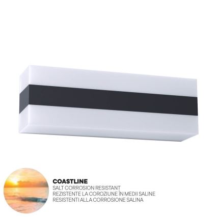 Redo 90330 - Уличный светодиодный настенный светильник KODIAK LED/12W/230V IP65 белый/черный