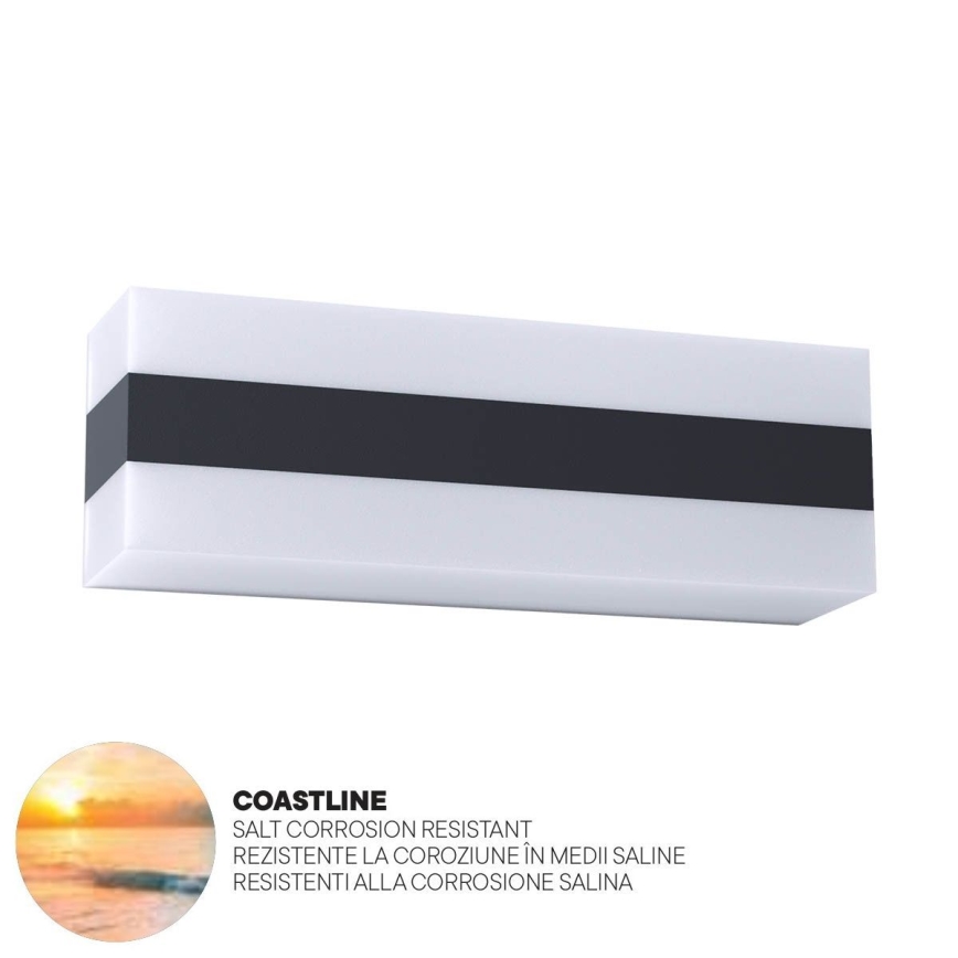 Redo 90330 - Уличный светодиодный настенный светильник KODIAK LED/12W/230V IP65 белый/черный