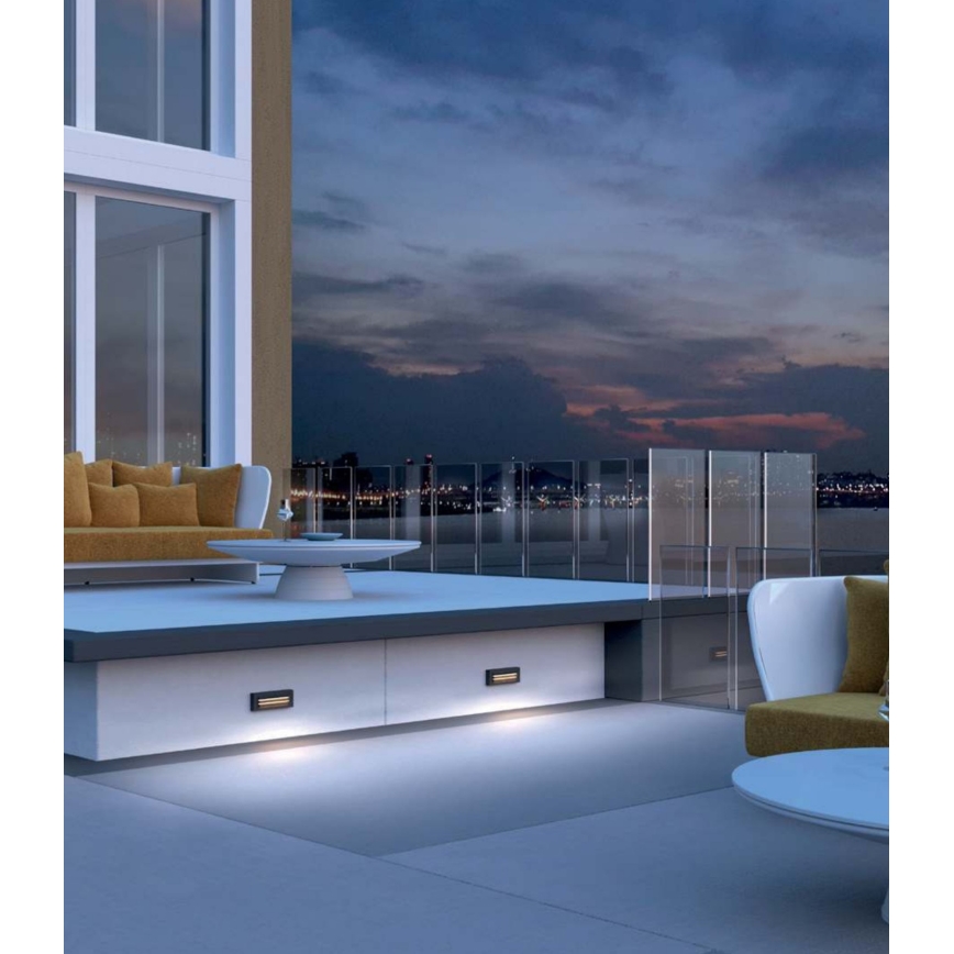 Redo 90330 - Вуличний світлодіодний настінний світильник KRUP LED/6W/230V IP65 антрацит