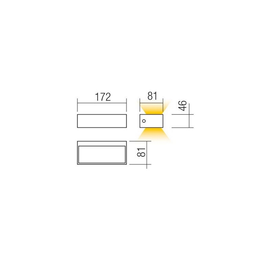 Redo 90372 - Вуличний світлодіодний настінний світильник LAMPRIS LED/9,5W/230V IP65 білий