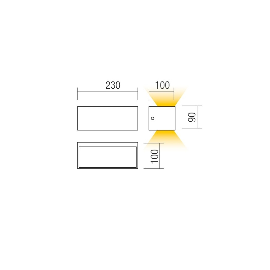 Redo 90373 - Вуличний світлодіодний настінний світильник LAMPRIS LED/13W/230V IP65 білий
