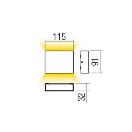 Redo 90376 - Вуличний світлодіодний настінний світильник KAMAL LED/4,4W/230V 3000K IP54 сірий