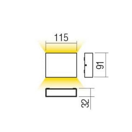 Redo 90377 - Уличный светодиодный настенный светильник KAMAL LED/4,4W/230V 3000K IP54 коричневый