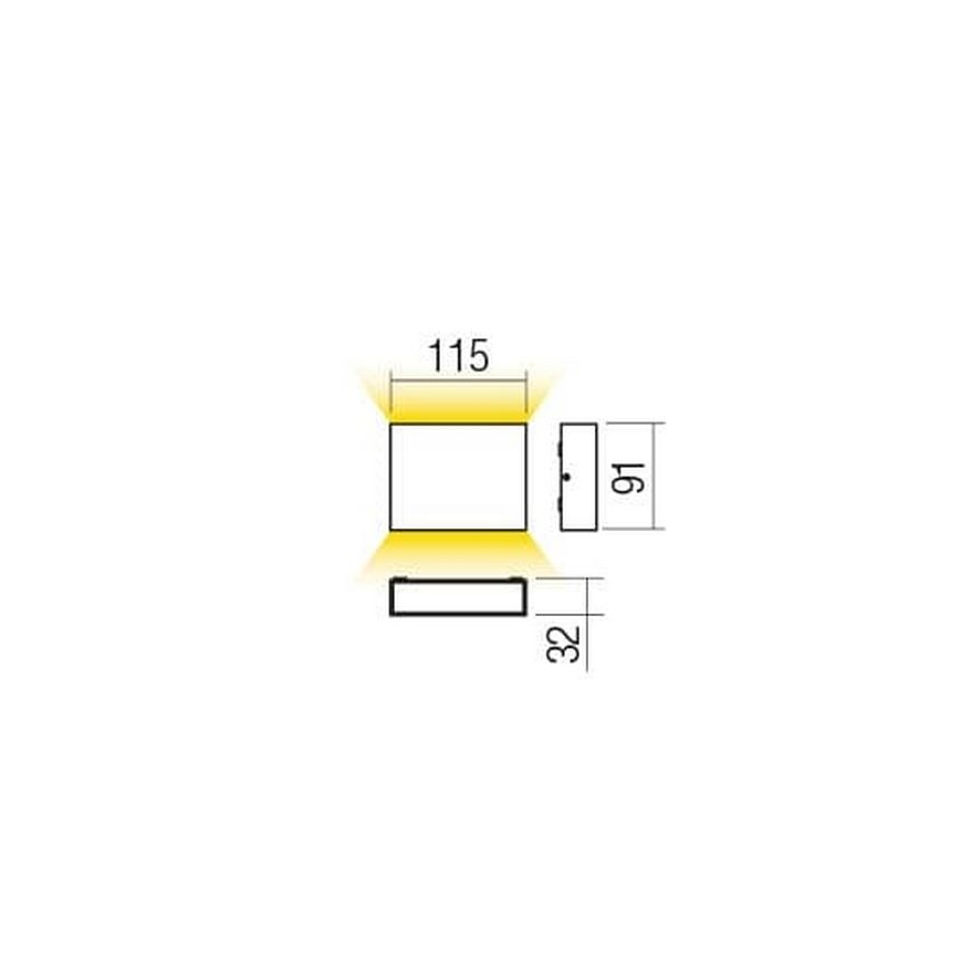 Redo 90377 - Уличный светодиодный настенный светильник KAMAL LED/4,4W/230V 3000K IP54 коричневый