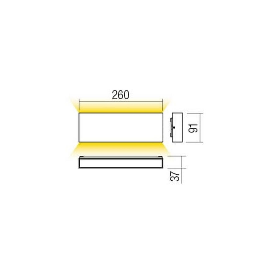 Redo 90387 - Уличный светодиодный настенный светильник KAMAL LED/15W/230V 3000K IP54 белый