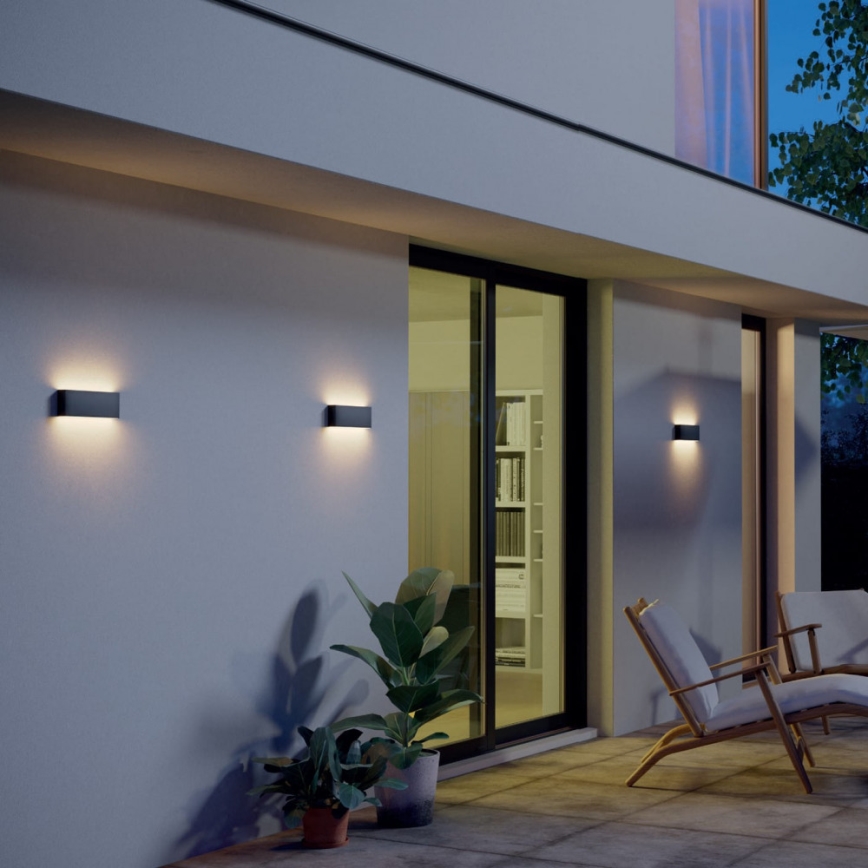 Redo 90388 - Вуличний світлодіодний настінний світильник KAMAL LED/15W/230V 3000K IP54 сірий