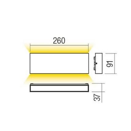 Redo 90388 - Вуличний світлодіодний настінний світильник KAMAL LED/15W/230V 3000K IP54 сірий