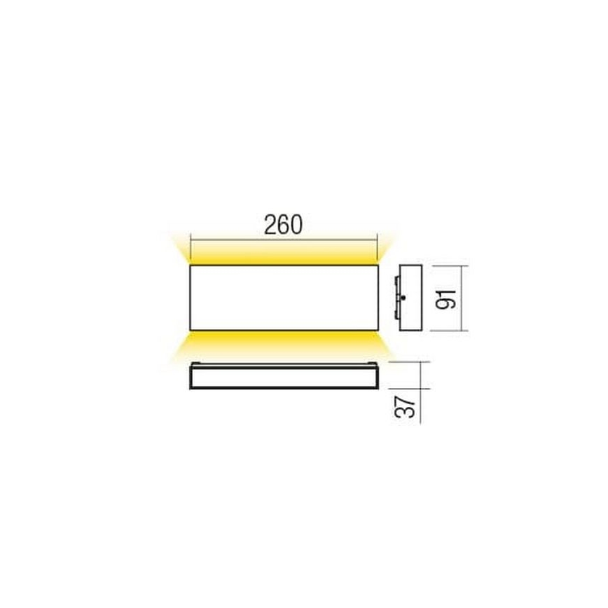 Redo 90388 - Вуличний світлодіодний настінний світильник KAMAL LED/15W/230V 3000K IP54 сірий