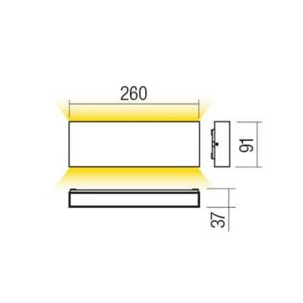 Redo 90389 - Уличный светодиодный настенный светильник KAMAL LED/15W/230V 3000K IP54 коричневый