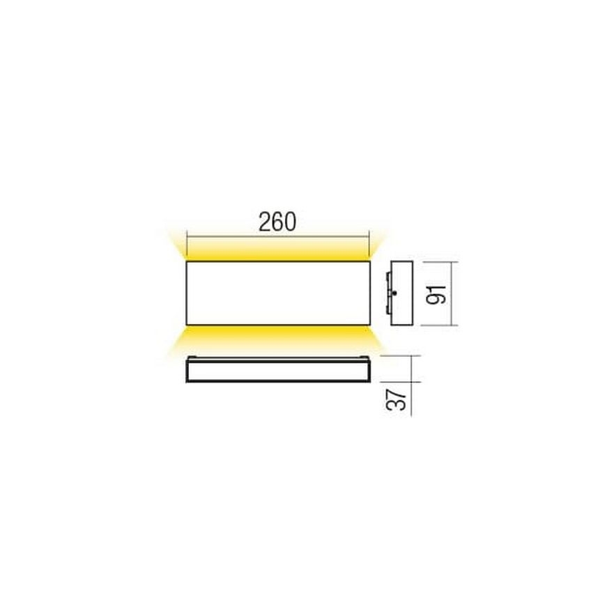 Redo 90389 - Уличный светодиодный настенный светильник KAMAL LED/15W/230V 3000K IP54 коричневый