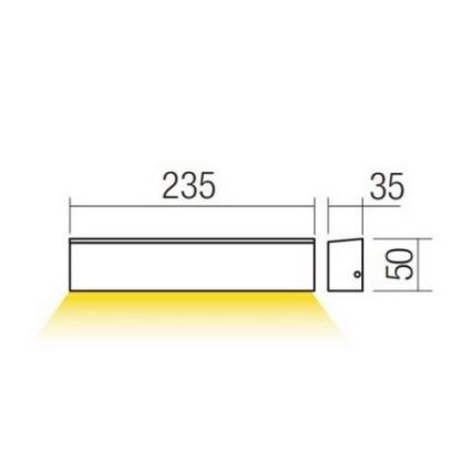 Redo 90393 - Вуличний світлодіодний настінний світильник OMNIA LED/12W/230V 3000K IP54 білий