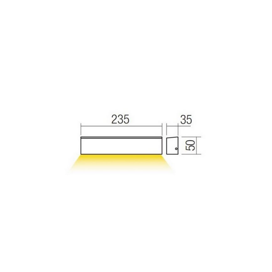 Redo 90394 - Вуличний світлодіодний настінний світильник OMNIA LED/12W/230V 3000K IP54 сірий