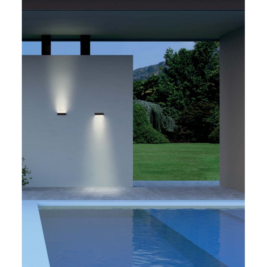 Redo 90395 - Уличный светодиодный настенный светильник OMNIA LED/12W/230V 3000K IP54 коричневый