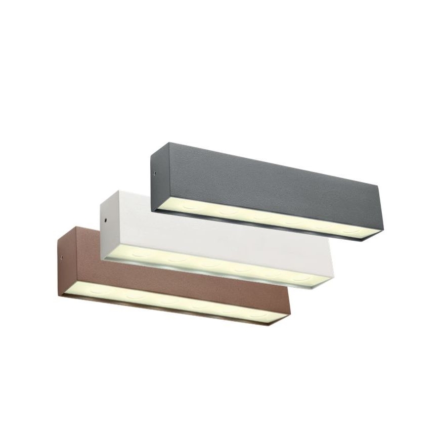Redo 90395 - Вуличний світлодіодний настінний світильник OMNIA LED/12W/230V 3000K IP54 коричневий
