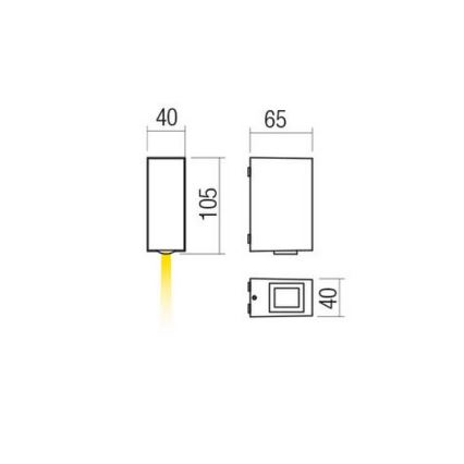 Redo 90418 - Уличный светодиодный настенный светильник ACE LED/3,36W/230V 4000K IP54 коричневый