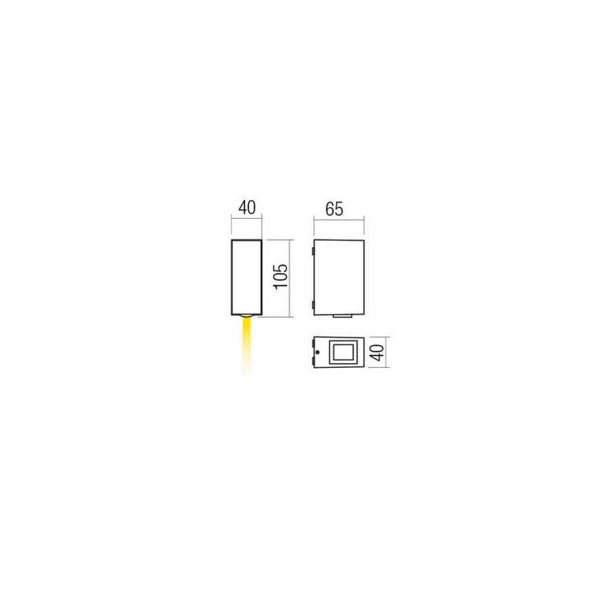 Redo 90418 - Уличный светодиодный настенный светильник ACE LED/3,36W/230V 4000K IP54 коричневый