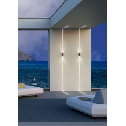 Redo 90424 - Вуличний світлодіодний настінний світильник ACE LED/5,84W/230V 4000K IP54 коричневий