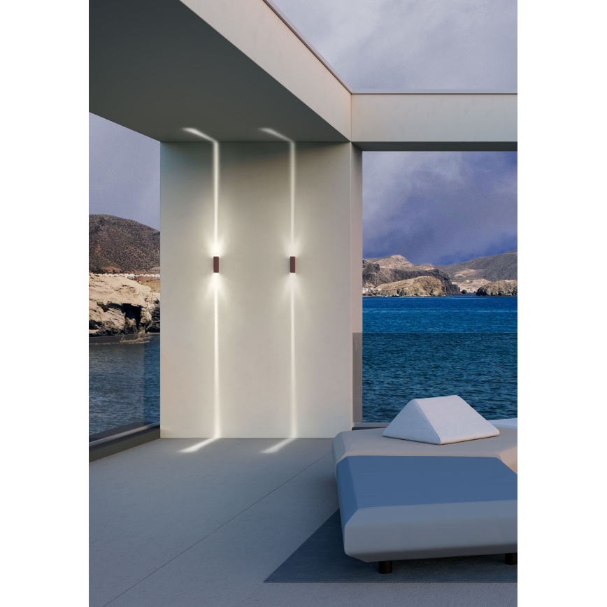 Redo 90424 - Вуличний світлодіодний настінний світильник ACE LED/5,84W/230V 4000K IP54 коричневий