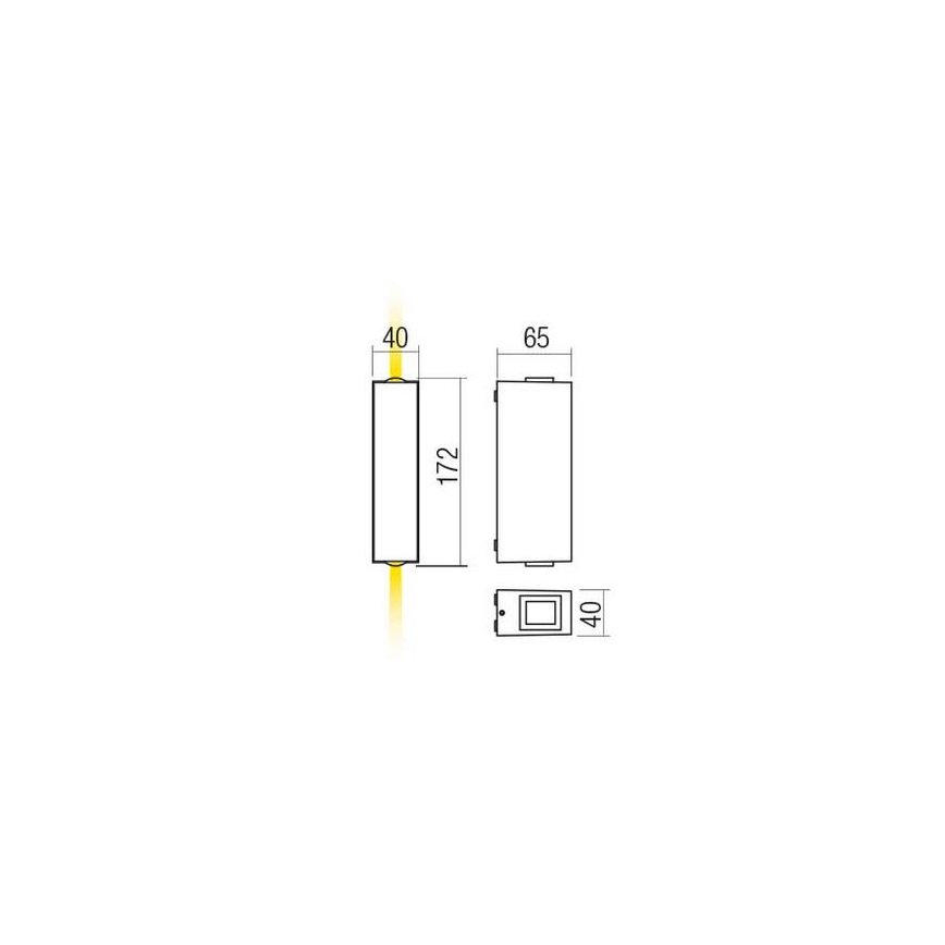 Redo 90424 - Вуличний світлодіодний настінний світильник ACE LED/5,84W/230V 4000K IP54 коричневий