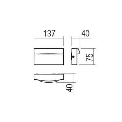 Redo 90425 - Уличный светодиодный настенный светильник POLIFEMO LED/8W/230V IP65 белый